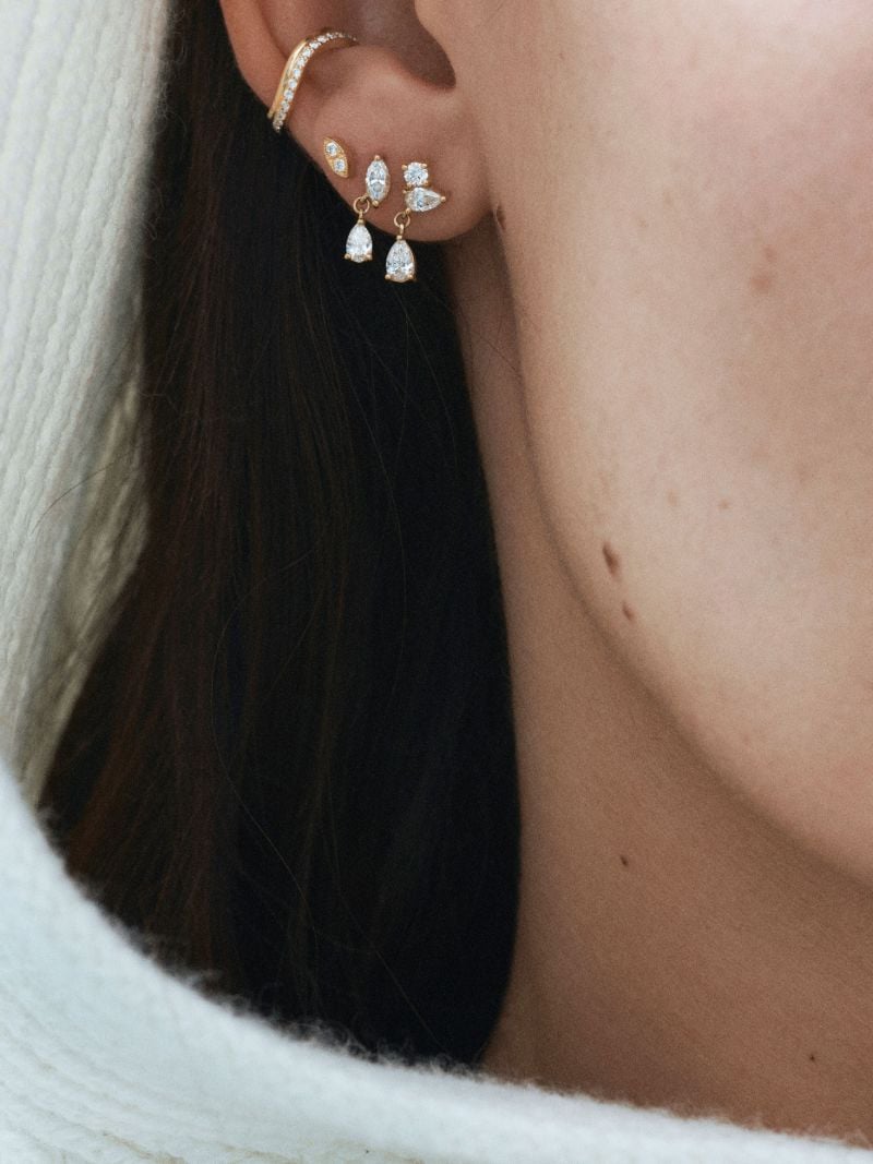 18k Yellow Gold Gala Diamond Earring