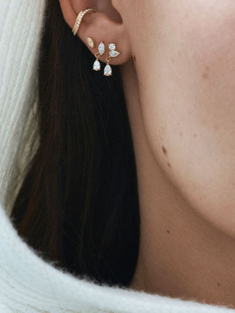 18k Yellow Gold Gala Diamond Earring