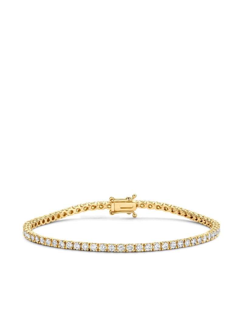 18k Yellow Gold Tennis Diamond Bracelet