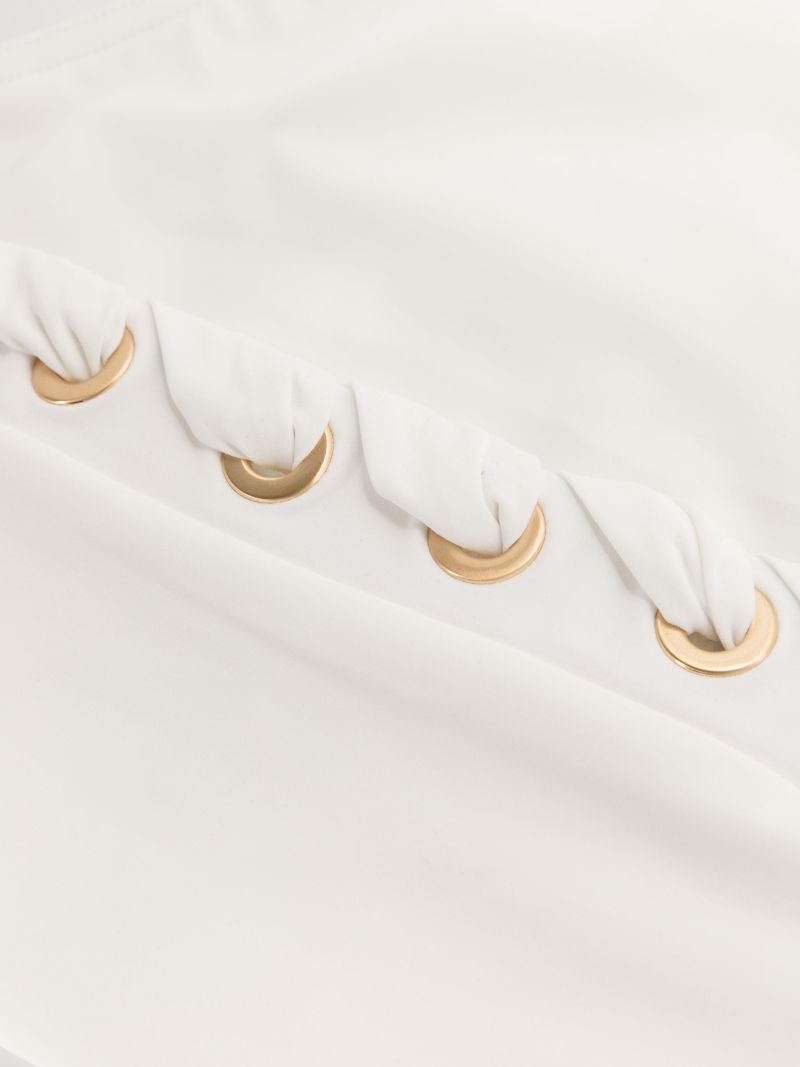 White Halliday Eyelet Bikini Bottoms