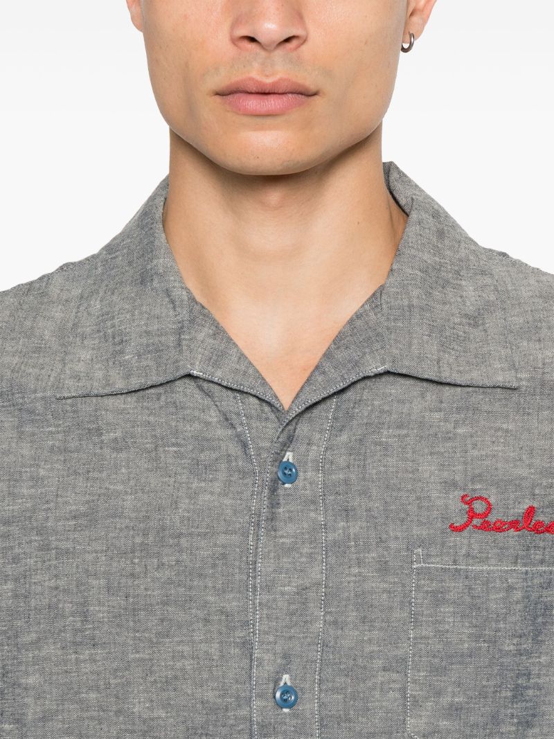 Grey Embroidered Shirt