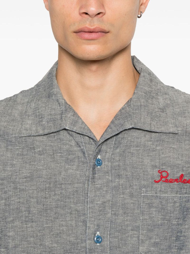 Grey Embroidered Shirt