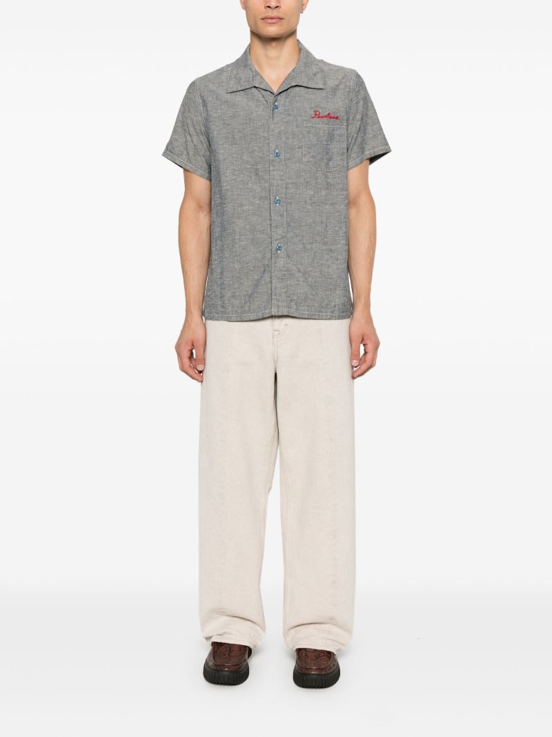 Grey Embroidered Shirt