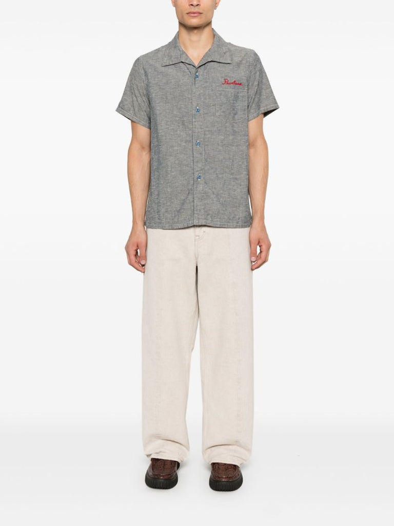 Grey Embroidered Shirt