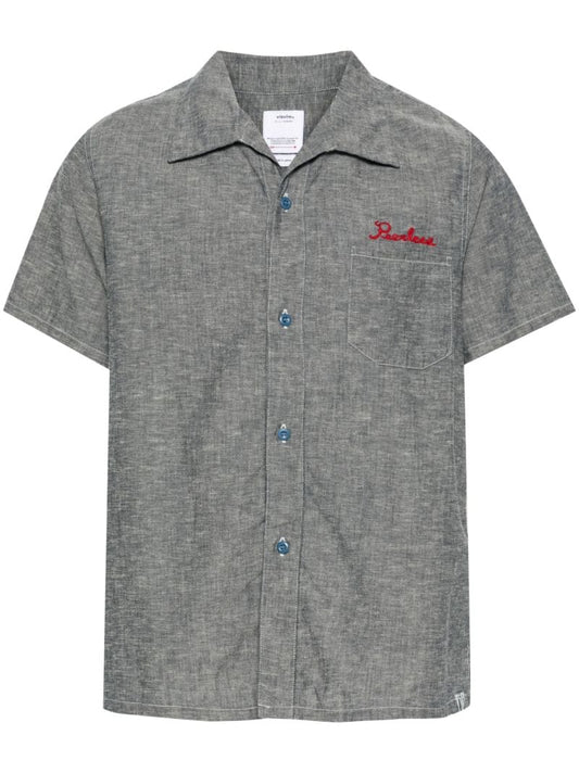 Grey Embroidered Shirt