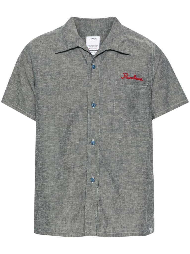 Grey Embroidered Shirt