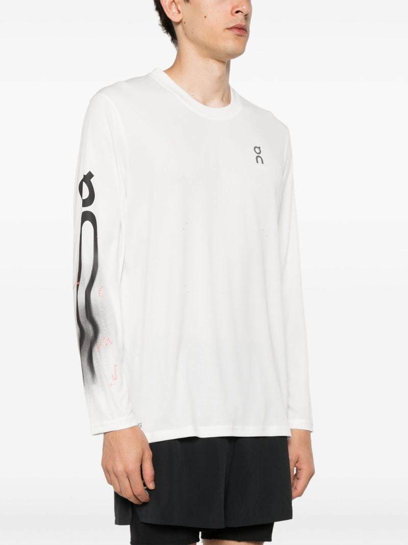 White Pace Long-sleeve Running T-shirt