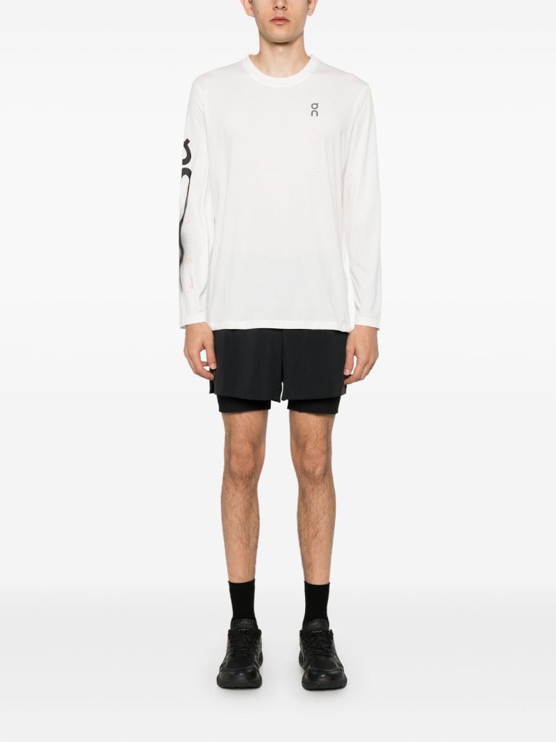 White Pace Long-sleeve Running T-shirt