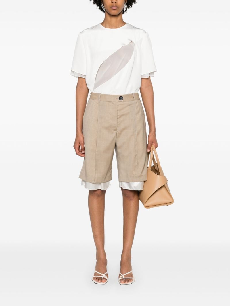 White Layered Silk T-shirt
