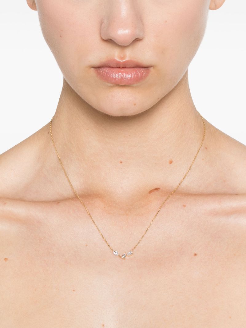 18k Recycled Yellow Gold Dalia Diamond Necklace