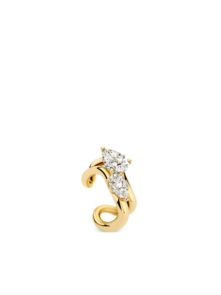 18k Yellow Gold Dolla Diamond Ear Cuff
