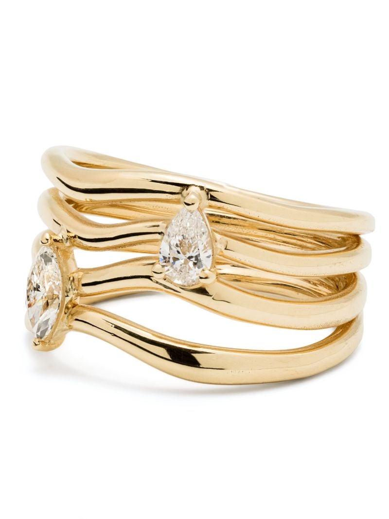 18k Recycled Yellow Gold Nova Diamond Ring