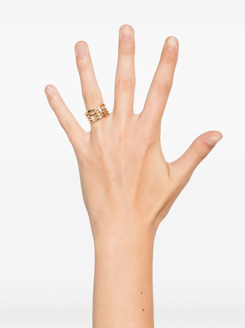 18k Recycled Yellow Gold Nova Diamond Ring
