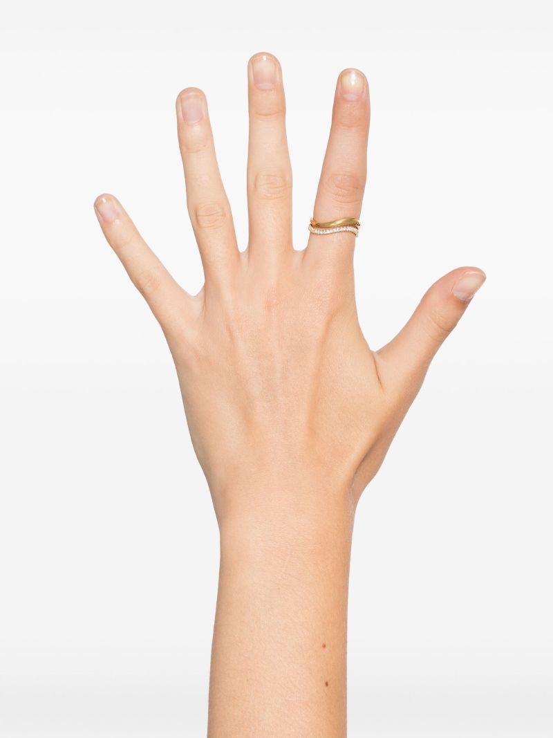 18k Recyled Yellow Gold Bay Diamond Ring