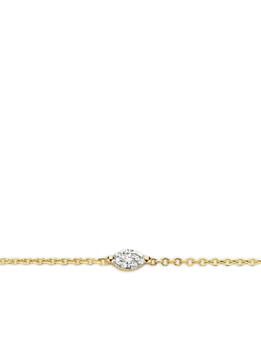 18k Yellow Gold Drop Diamond Bracelet