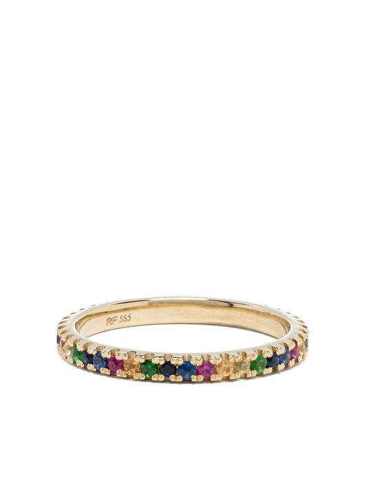 14k Yellow Gold Sapphire Eternity Ring
