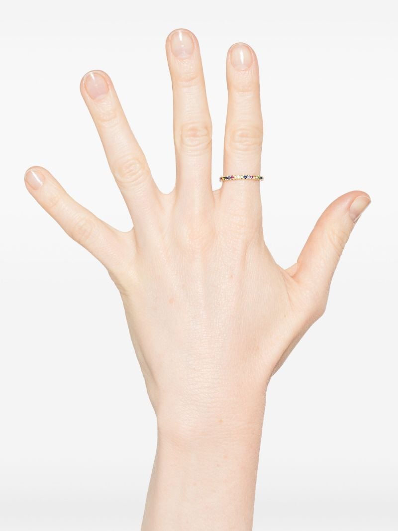 14k Yellow Gold Sapphire Eternity Ring