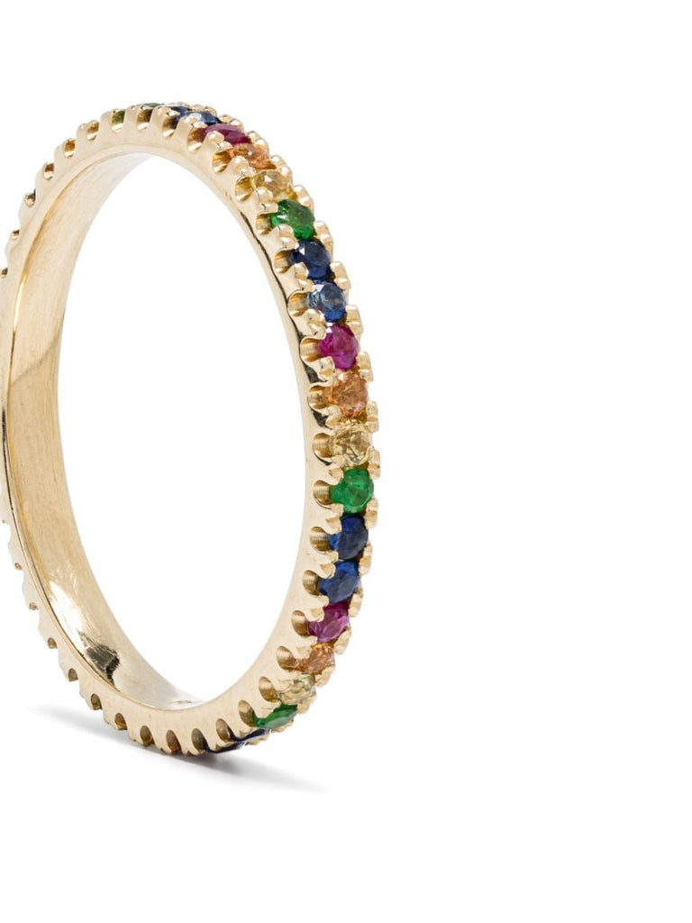 14k Yellow Gold Sapphire Eternity Ring