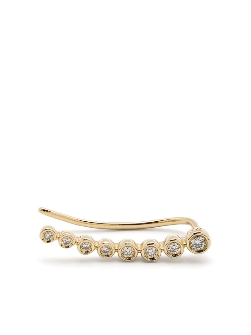 14k Yellow Gold Diamond Earring
