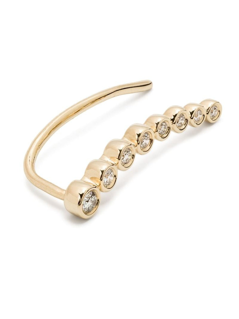 14k Yellow Gold Diamond Earring