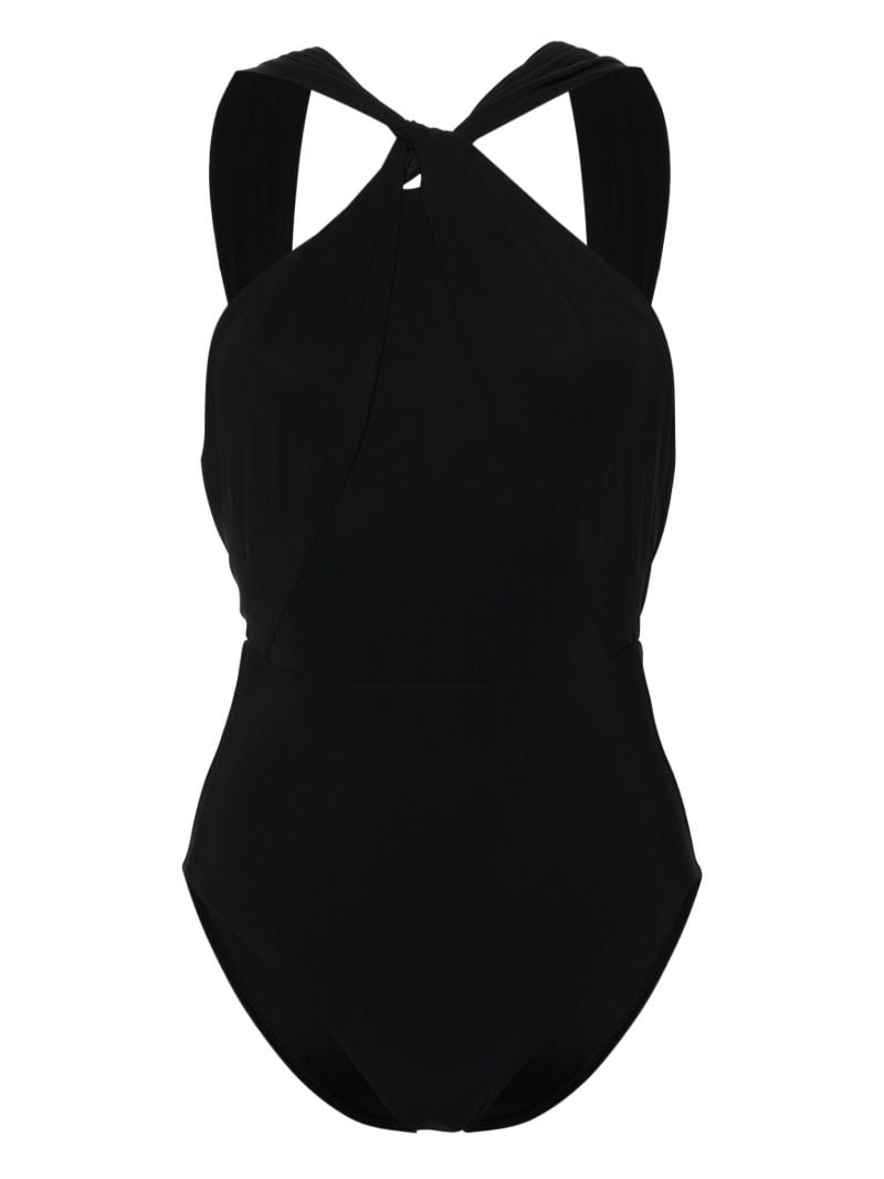 Black Ottie Draped Swimsuit