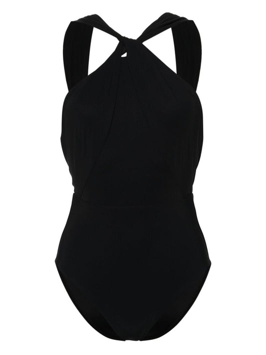 Black Ottie Draped Swimsuit