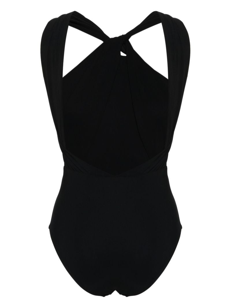 Black Ottie Draped Swimsuit