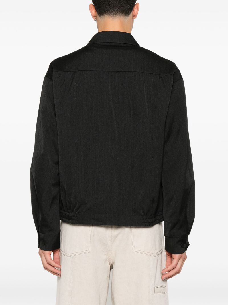 Black Cotton Bomber Jacket