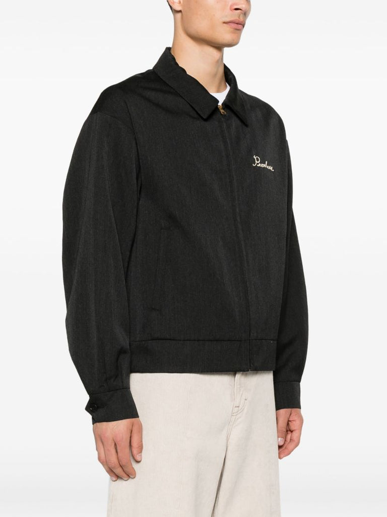 Black Cotton Bomber Jacket