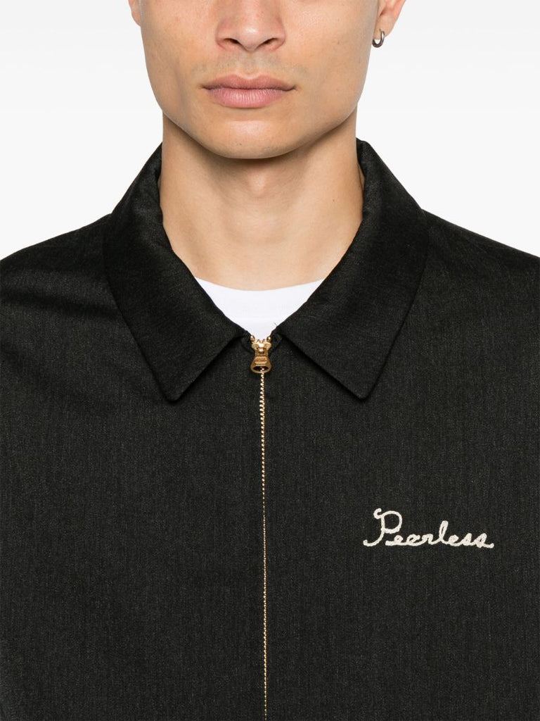 Black Cotton Bomber Jacket