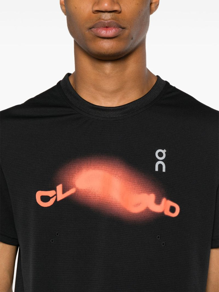 Black Logo Print CleancloudÃ_x0082_Â® T-shirt