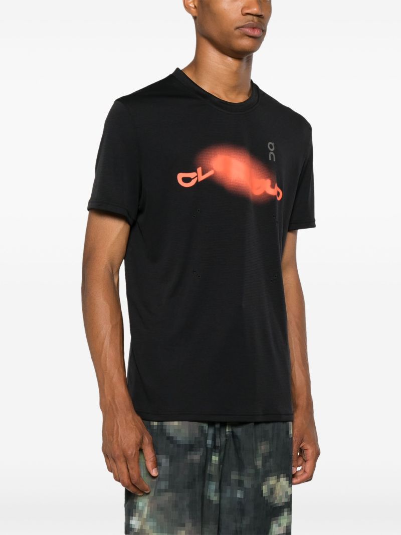 Black Logo Print CleancloudÃ_x0082_Â® T-shirt