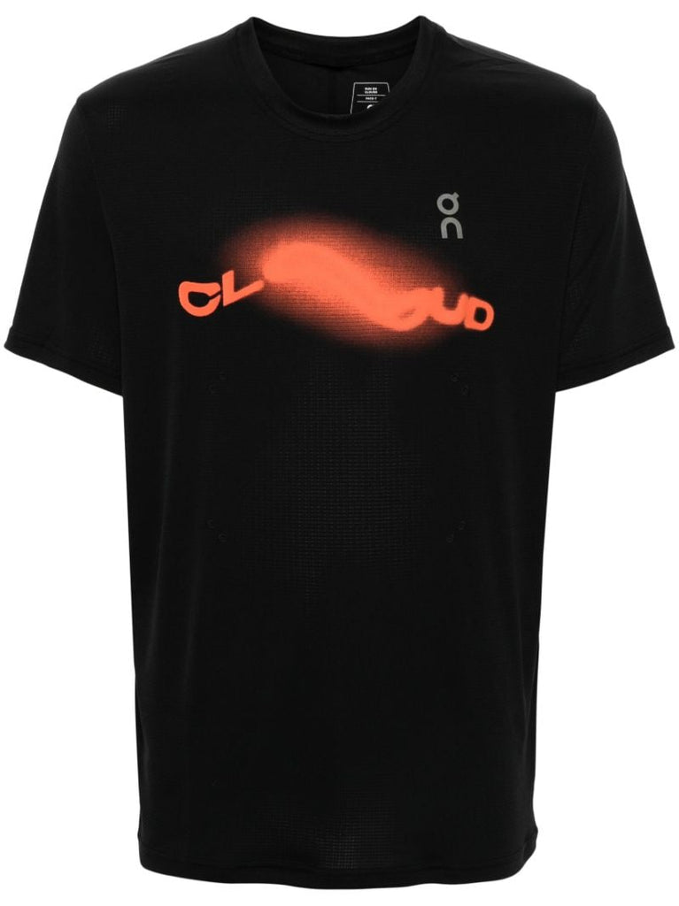 Black Logo Print CleancloudÃ_x0082_Â® T-shirt