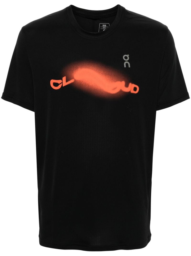 Black Logo Print CleancloudÃ_x0082_Â® T-shirt