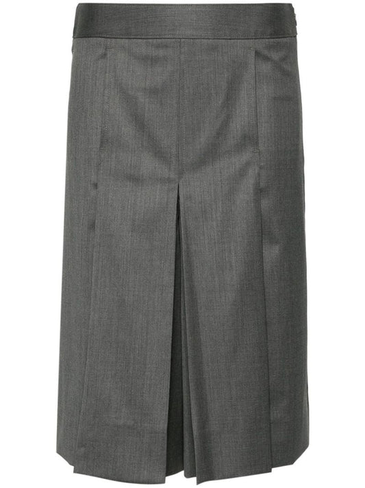 Grey Wide-leg Layered Shorts