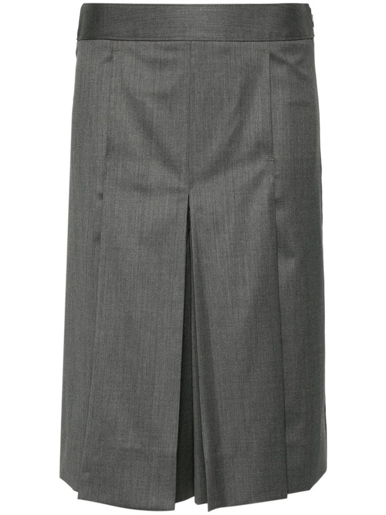 Grey Wide-leg Layered Shorts