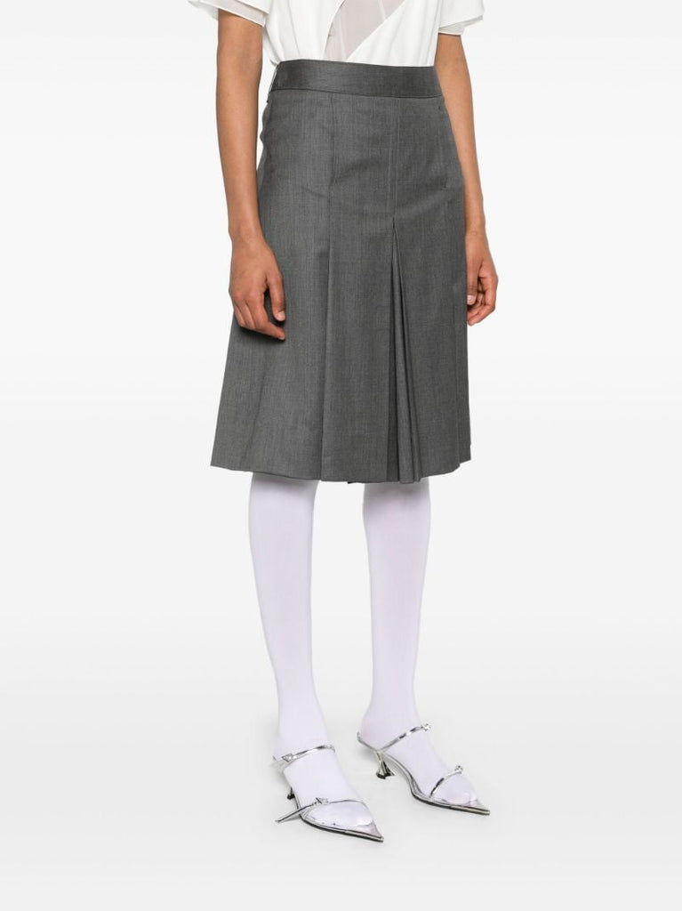 Grey Wide-leg Layered Shorts