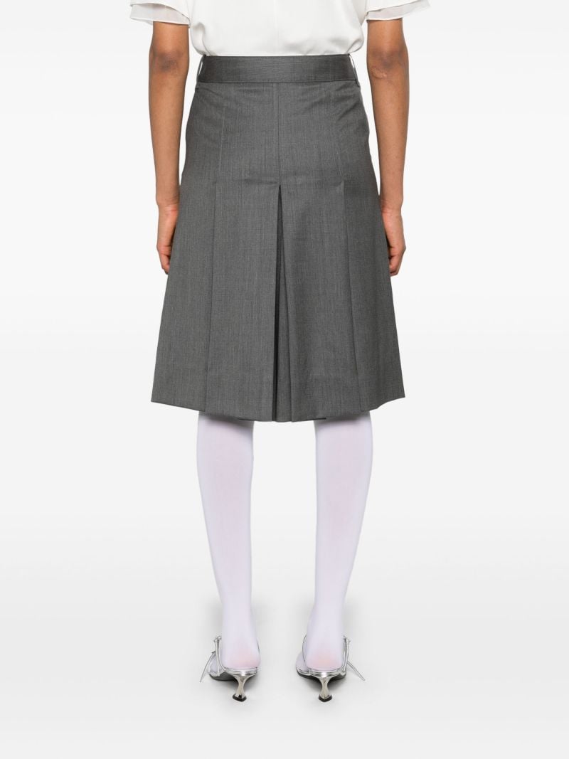 Grey Wide-leg Layered Shorts
