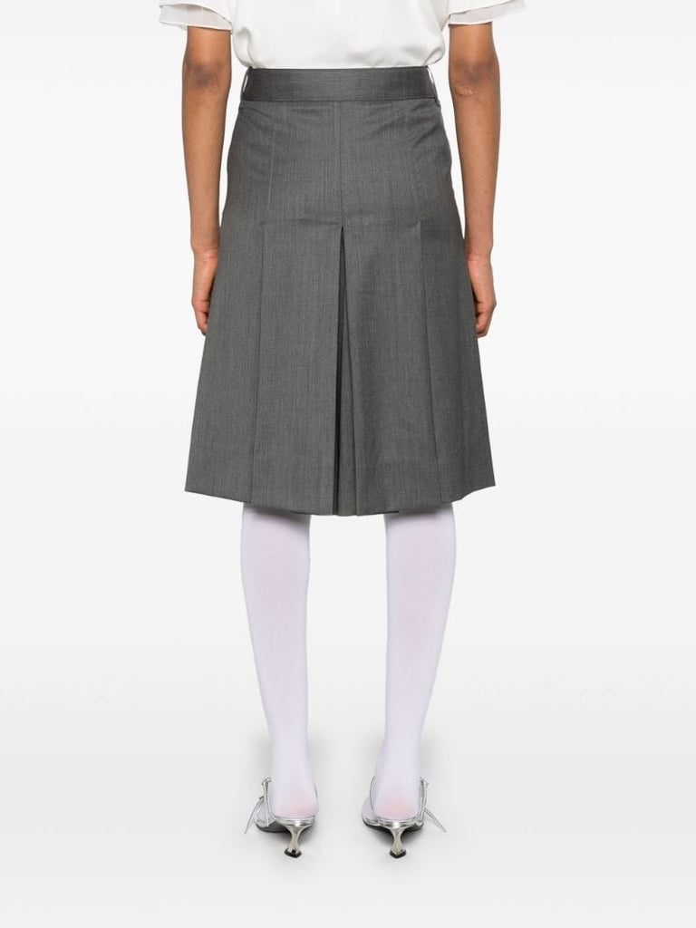 Grey Wide-leg Layered Shorts