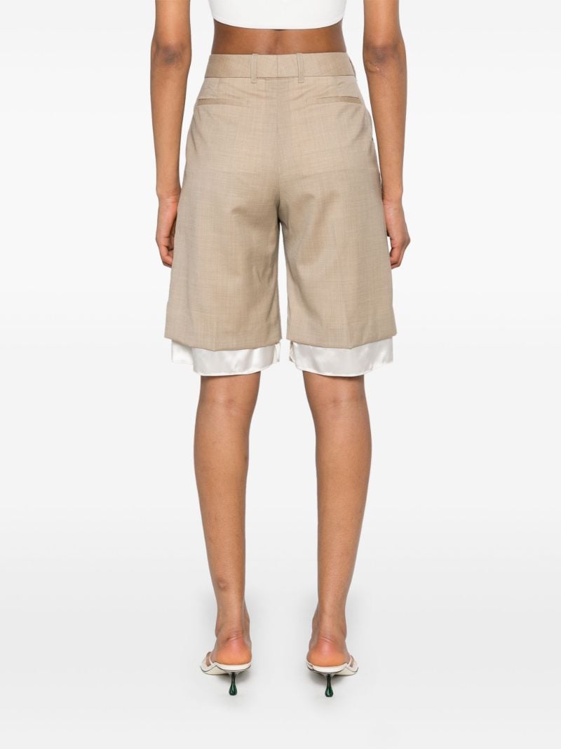 Neutral Knee-lenght Tailored Shorts