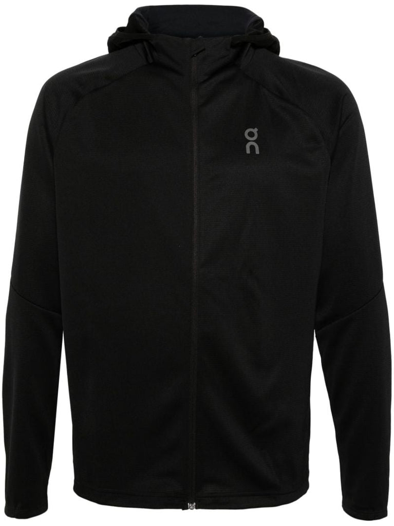Black Climate Zip-up Running Hoodie