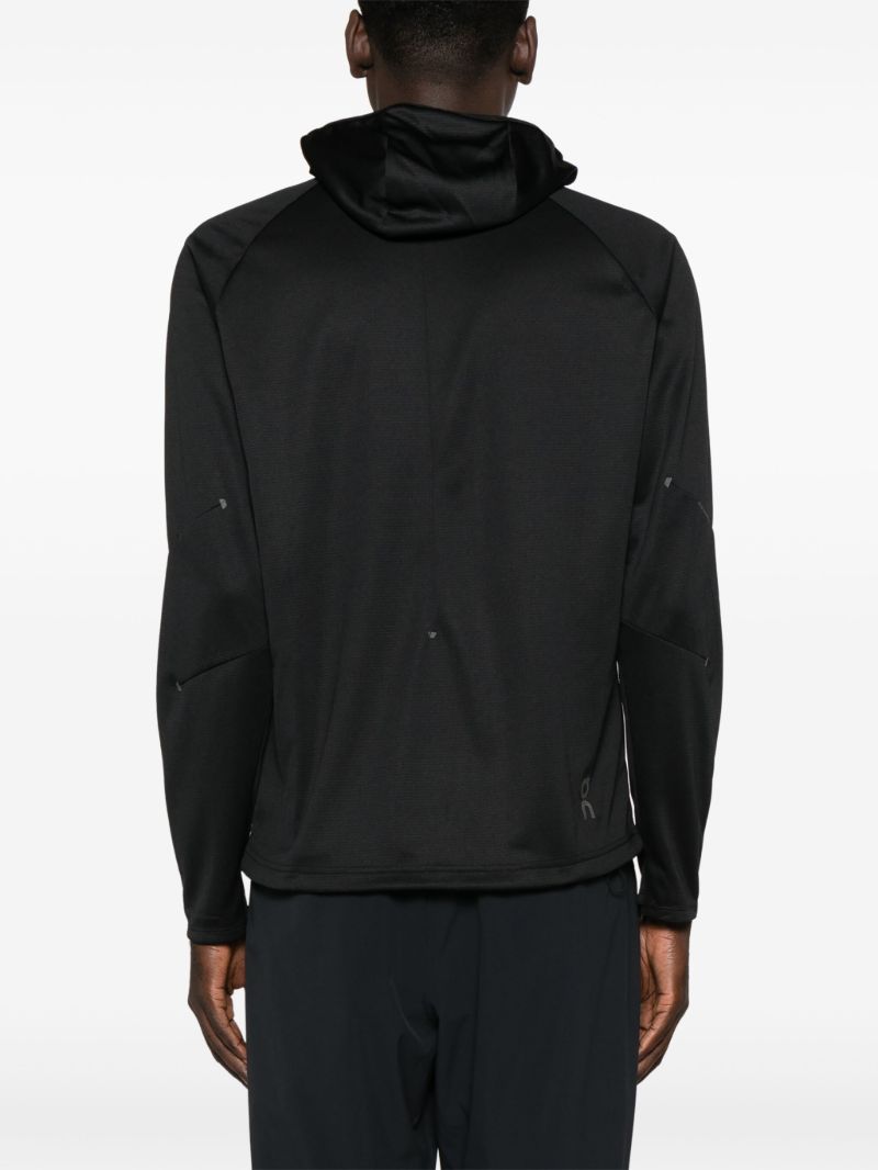 Black Climate Zip-up Running Hoodie