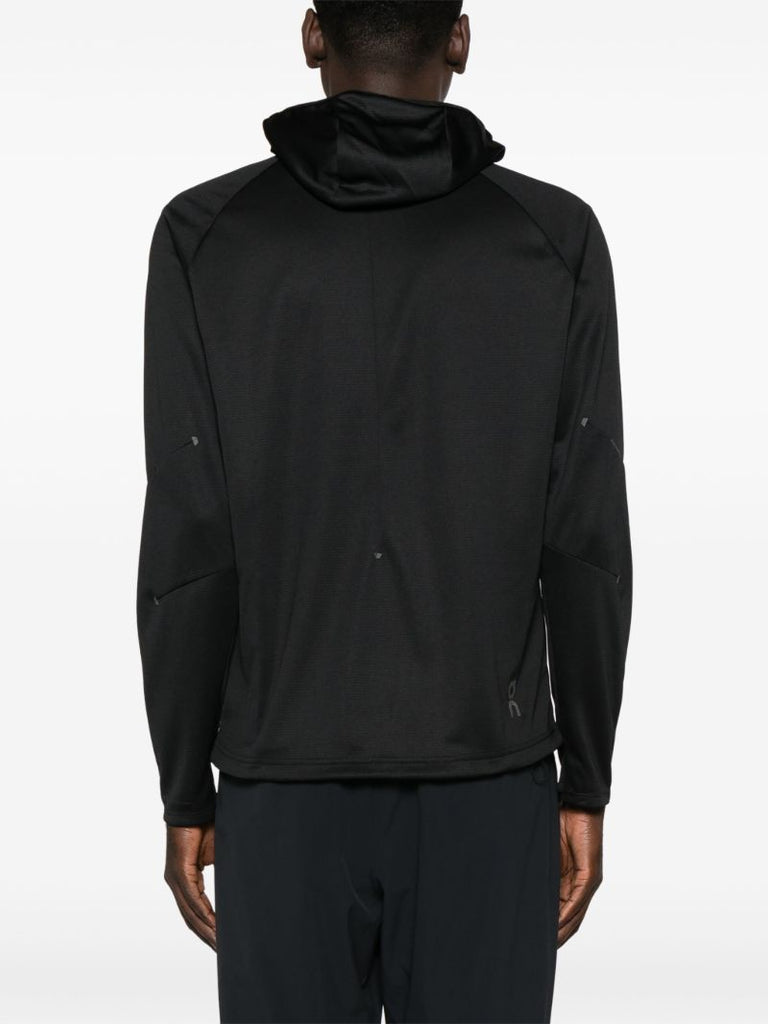 Black Climate Zip-up Running Hoodie