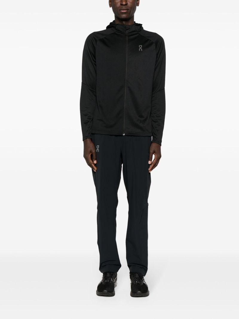 Black Climate Zip-up Running Hoodie