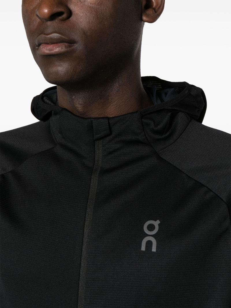 Black Climate Zip-up Running Hoodie