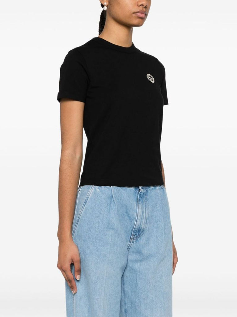 Black Crystal Interlocking G T-shirt
