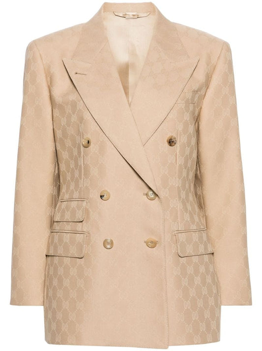 Neutral Wool Gg Blazer