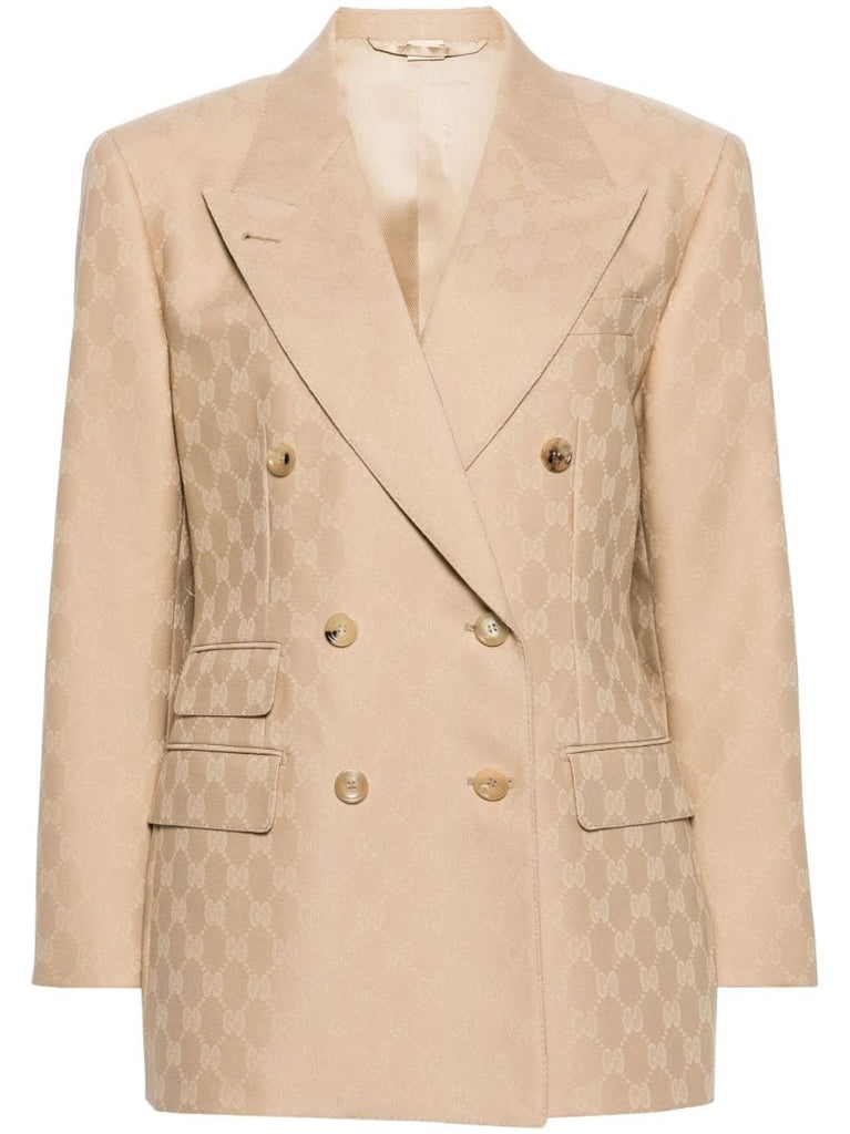 Neutral Wool Gg Blazer