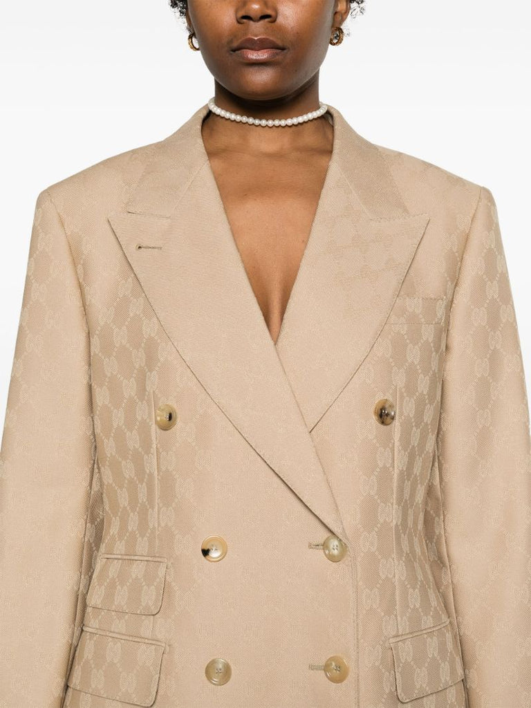 Neutral Wool Gg Blazer