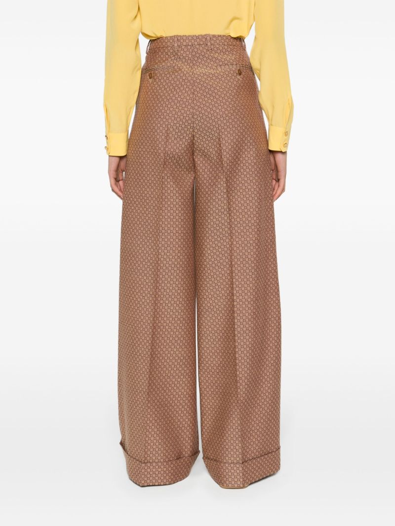 Brown Square G Tailored Trousers
